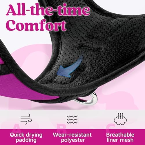 rabbitgoo Dog Harness Small Sized, No Pull 3 Buckles Easy On & Off - Image 6