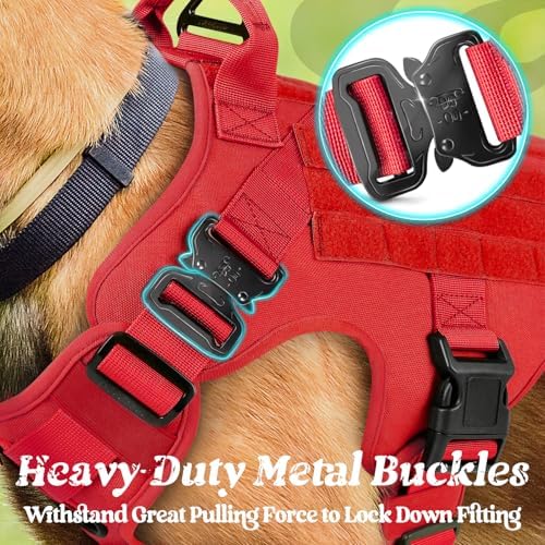 rabbitgoo Tactical Dog Harness for Medium, Heavy Duty Military No Pull Vest - Image 3