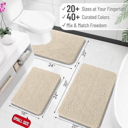 OLANLY Large Bathroom Rugs 70x46, Extra Soft Absorbent Chenille Bath Rugs - Image 2