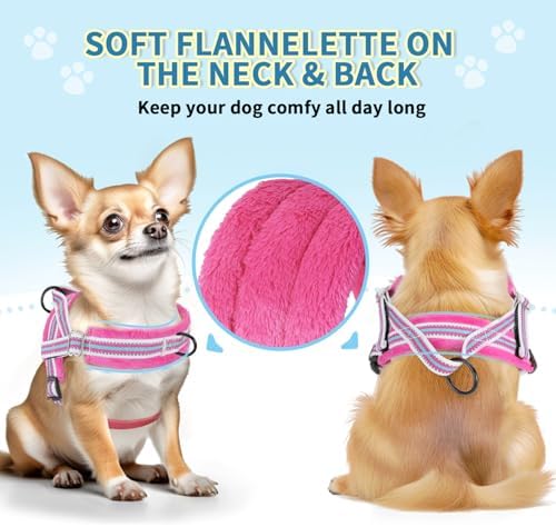 Lukovee Small Dog Harness and Leash Set, No Pull Soft Padded Vest - Image 5