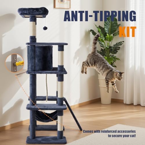 DUMOS Large 63in Cat Tree Tower - Image 6
