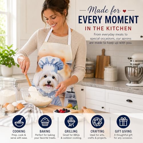 Caroline's Treasures Coton de Tulear The Chef Apron Cooking Kitchen Server - Image 6