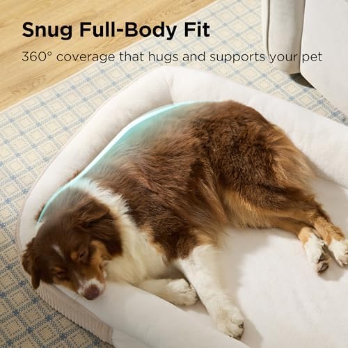 Bedsure XL 360°Oval Bolster Orthopedic Dog Beds Large Sized Dog - Image 3