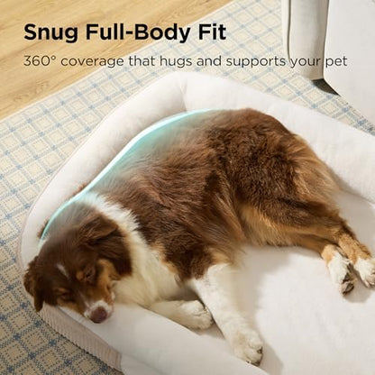 Bedsure XL 360°Oval Bolster Orthopedic Dog Beds Large Sized Dog - Image 3