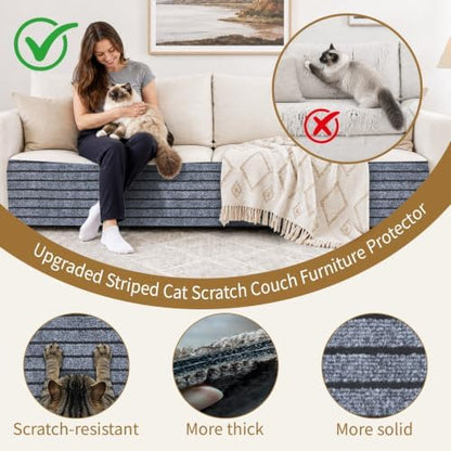 2Pack Cat Scratch Furniture Protector, Self-Adhesive Scratch Pad - Image 3