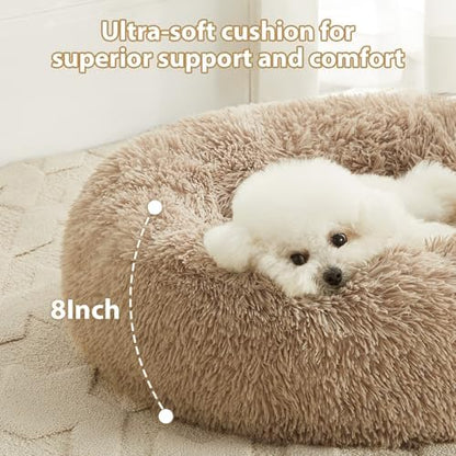 WNPETHOME Small Round Calming Dog Bed Cat Bed - Image 2