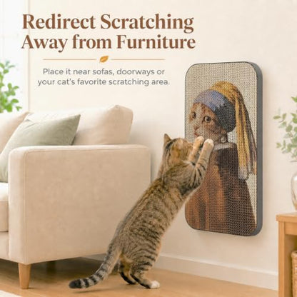 Cat Wall Scratcher, Art Cat Scratching Board - Image 3