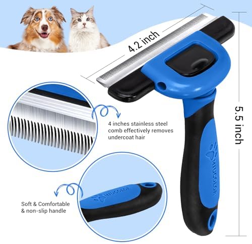 MIU COLOR Pet Grooming Brush, Deshedding Tool - Image 2
