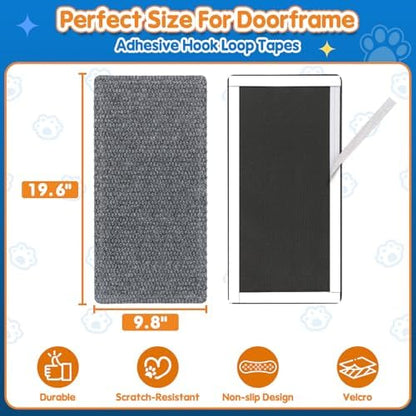 Wall Cat Scratcher for Indoor Cats, Corner Furniture Protector Grey - Image 5