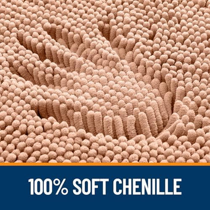 OLANLY Bathroom Rugs 34x21, Extra Soft Absorbent Chenille Bath Rugs - Image 3