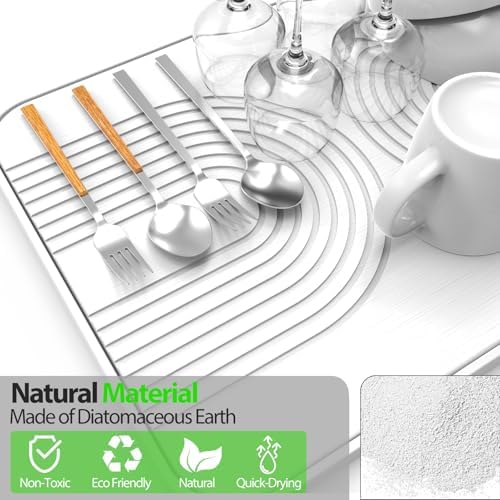 2 PCS Stone Dish Drying Mat ＆ Silicone Mat - Image 6
