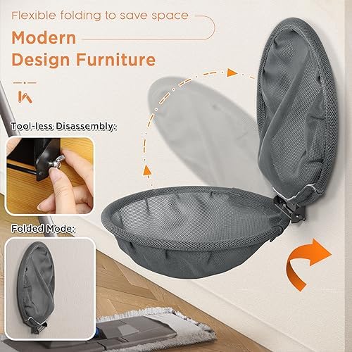 JUNSPOW Cat Hammock Wall Mounted, Foldable & Stable Cat Beds- Breathable Cat - Image 2