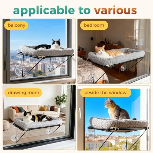 Cat Window Perch, Cordless Cat Hammock Window Seat - Image 6