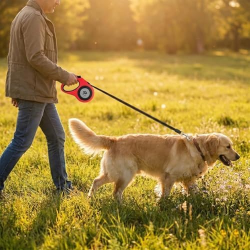 16 ft Retractable Dog Leash for Extra Large Dogs up to 130 lbs, Tangle-Free - Image 5