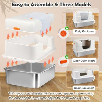 Vivifying Stainless Steel Litter Box - Image 3