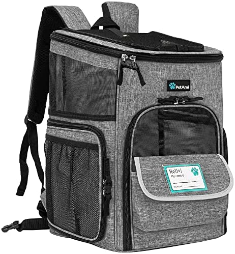 PetAmi Dog Backpack Carrier, Airline Approved 4-Way Entry Cat Bag by PetAmi