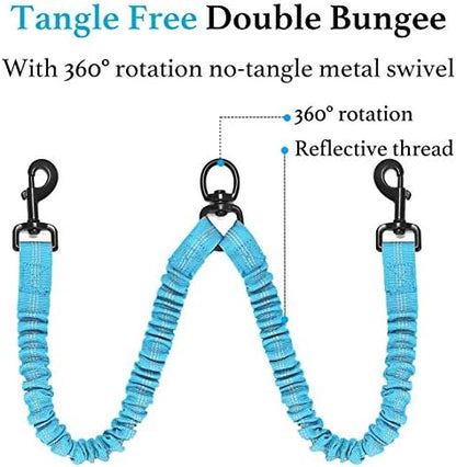 iYoShop Double Dog Leash, 360° Swivel, No Tangle, 8-35 lbs - Image 5