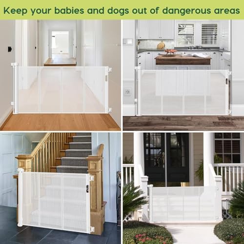 2 Pack Reinforced 55" Wide Retractable Baby Gates - Image 7