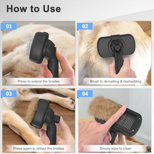 Dipoo Self Cleaning Shedding Brush - Image 7