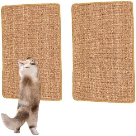 2PCS Natural Sisal Fabric Large 23.6" x 15.7" Cat Scratching Pad by Unknown
