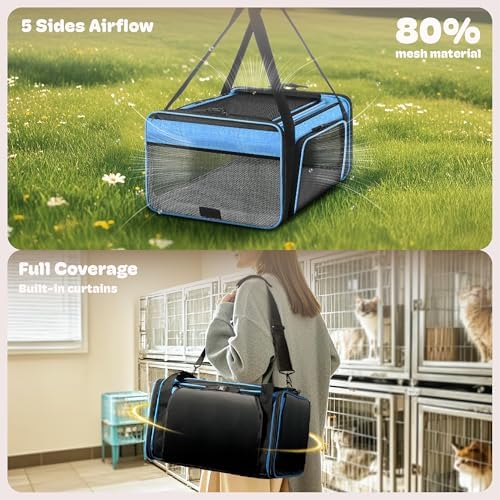 Top and 2 Sides Expandable Cat Carrier 18x13.5x9.5 TSA Airline Approved - Image 3
