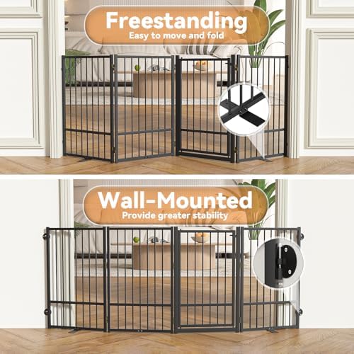 SNUOWU Full Metal Freestanding Dog Gate - Image 6