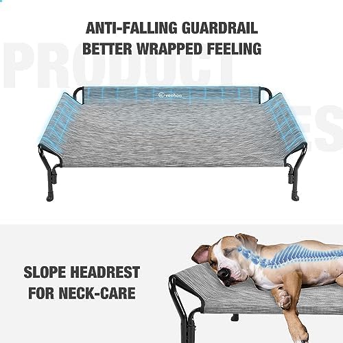 Veehoo Cooling Elevated Dog Bed, Raised Dog Cot - Image 2
