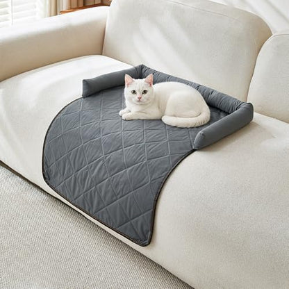 Cooling Dog Bed Mats with Neck & Head Support, 31.5 x 23.62 inch Grey by Whiskopia