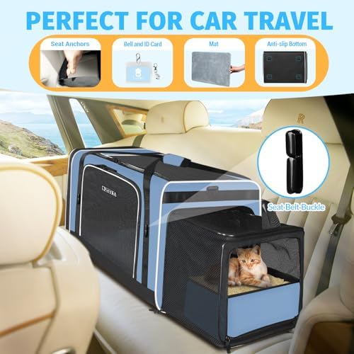 Petskd Side Expandable Extra Large Cat Carrier - Image 2
