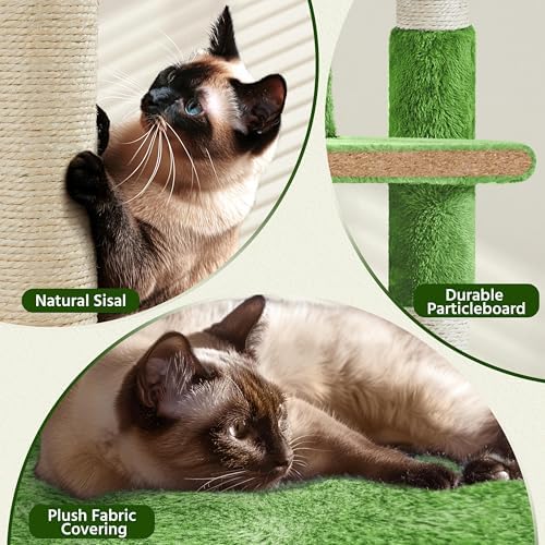 Yaheetech 62in Cat Tree Tower, Double Condo, Scratch Posts - Image 5