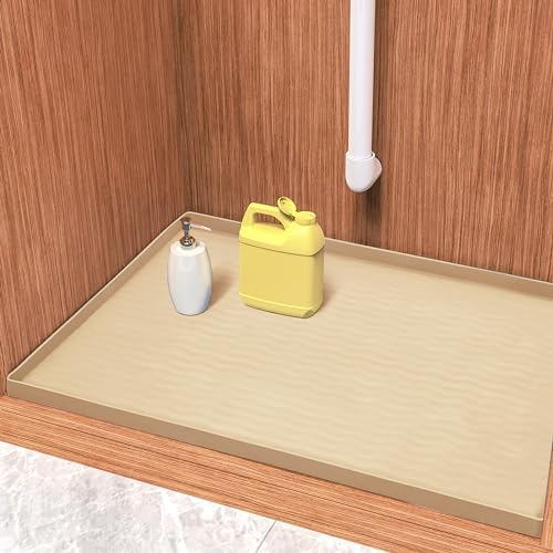 URMONA Waterproof Silicone Under Sink Mat 31'' x 22'' Shelf Liner by URMONA
