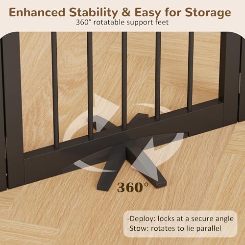 Free Standing Dog Gate Indoor, Foldable Dog Gate - Image 3