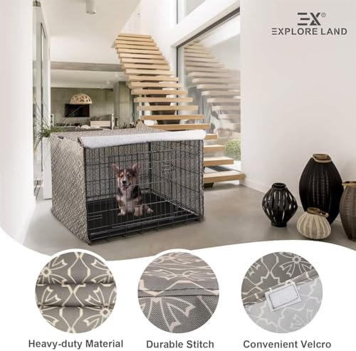Explore Land Pattern Dog Crate Cover, 24 Inches - Image 4