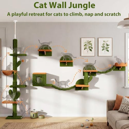 Cactus Floor-to-Ceiling Cat Tree, Adjustable Height - Image 7