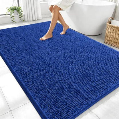 OLANLY Large Bathroom Rugs 70x46, Extra Soft Absorbent Chenille Bath Rugs by OLANLY