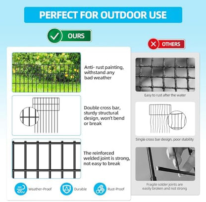25 Panels Garden Fencing Animal Barrier, 17in X 27ft Dog Dig Fence Barrier - Image 3