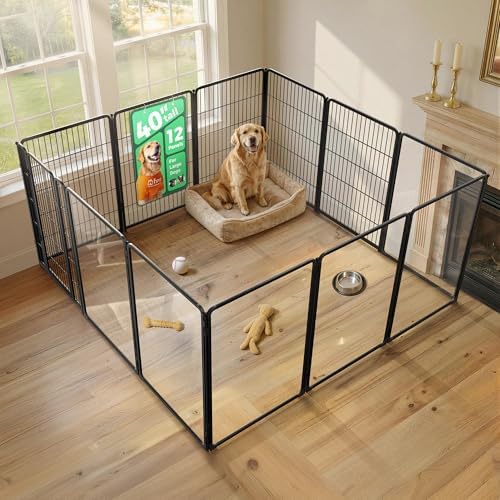 FXW AuraSpace Pro Acrylic & Wire Mesh Indoor Dog Playpen, 12 Panels by FXW