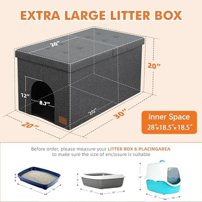 Zerbuger Cat Litter Box Enclosure Furniture - Image 2