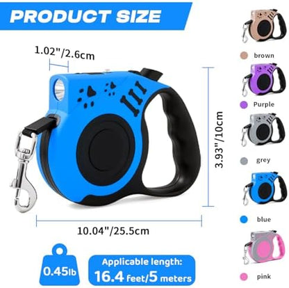 Retractable Dog Leash with USB Rechargeable Flashlight - Image 3