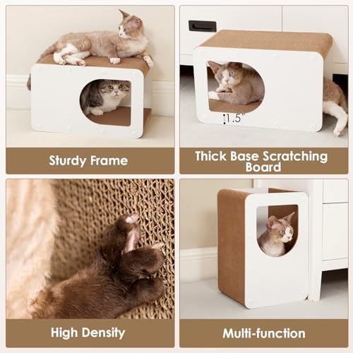 EHEYCIGA Cardboard Cat Scratcher House, 17-Inch Cat Scratch pad - Image 5