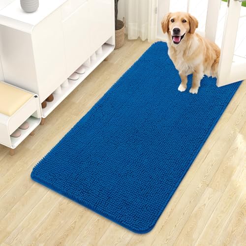 OLANLY Dog Door Mat for Muddy Paws 44x24, Super Absorbent Chenille Mud Mat by OLANLY