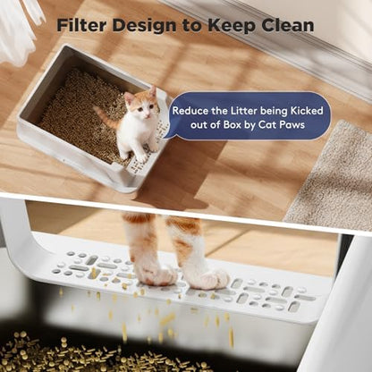 FURTIME 2 Pack Stainless Steel Cat Litter Box - Image 7