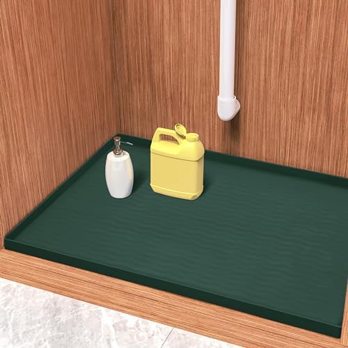 URMONA Waterproof Silicone Under Sink Mat 31'' x 22'' Shelf Liner by URMONA