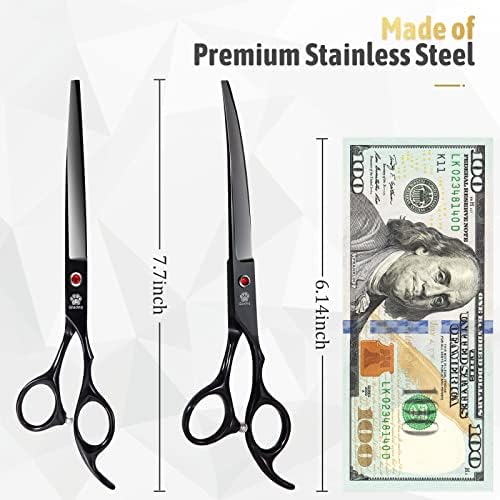Dog Grooming Scissors Kit with Safety Round Tips, GLADOG Professional 5 in 1 - Image 5