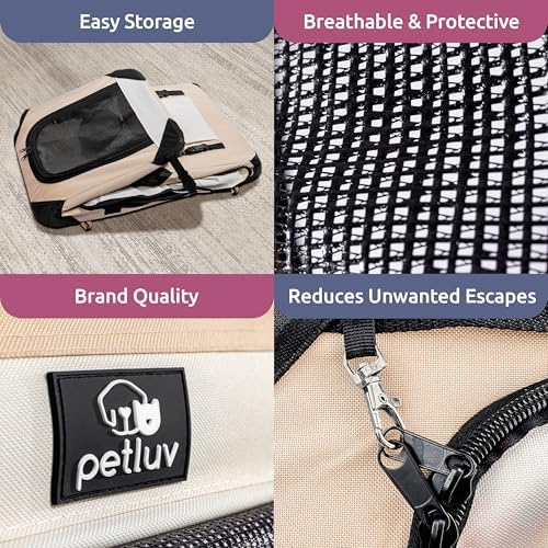 Cat & Dog Pet Carrier, Fits 2 Cats or Medium Dog Comfortably - Image 4