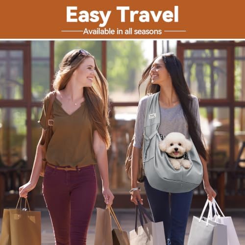 Dog Sling Carrier, Lightweight Breathable Puppy Carrier - Image 5