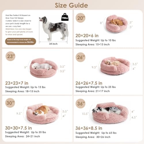 EHEYCIGA 36" Calming Donut Dog Bed - Image 3