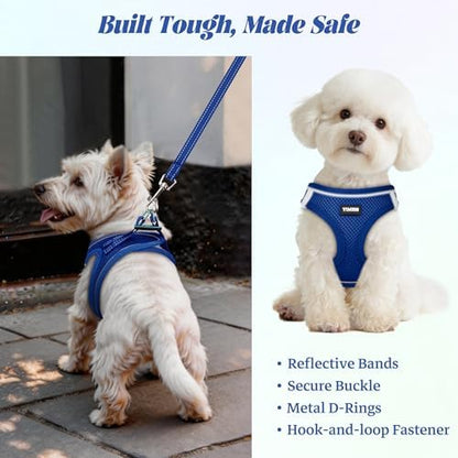 No Pull Dog Puppy Harness and Leash Set Reflective Mesh Vest XX-Small - Image 5