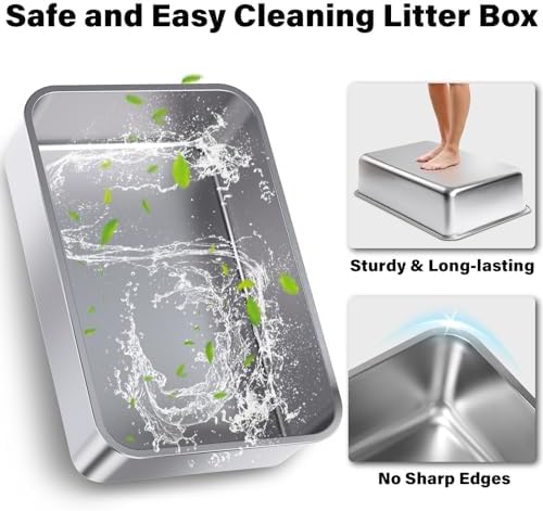 XL Stainless Steel Litter Box - Image 3