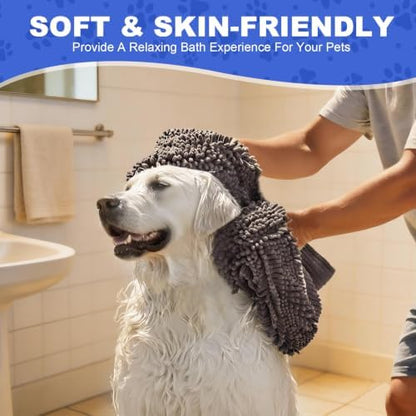 WOUSEDO Microfiber Chenille Dog Towel 1 Pack, Super Absorbent & Quick Dry - Image 5